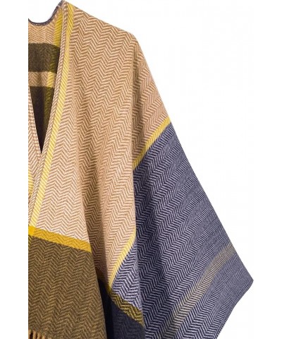 Women's Shawl Wraps Warm Poncho Ruana Wrap Cardigan Aa Hazel and Blue $18.23 Sweaters