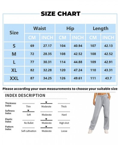 Baggy Wide Leg Sweatpants for Women Elastic High Waisted Loose Fit Lounge Pants Drawstring Joggers with Pockets 2024 X008-kha...