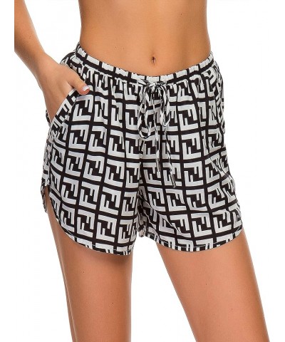 Women's Casual Summer Elastic Waist Boho Print Shorts Patterned Short Pants with Pockets 4 $10.43 Others