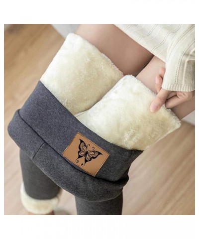 Women's Fleece Lined Leggings Base Layer Bottoms Tights Winter Warm Thicken Outdoor Long Pants Soft Thermal Trouser 016 Gray ...