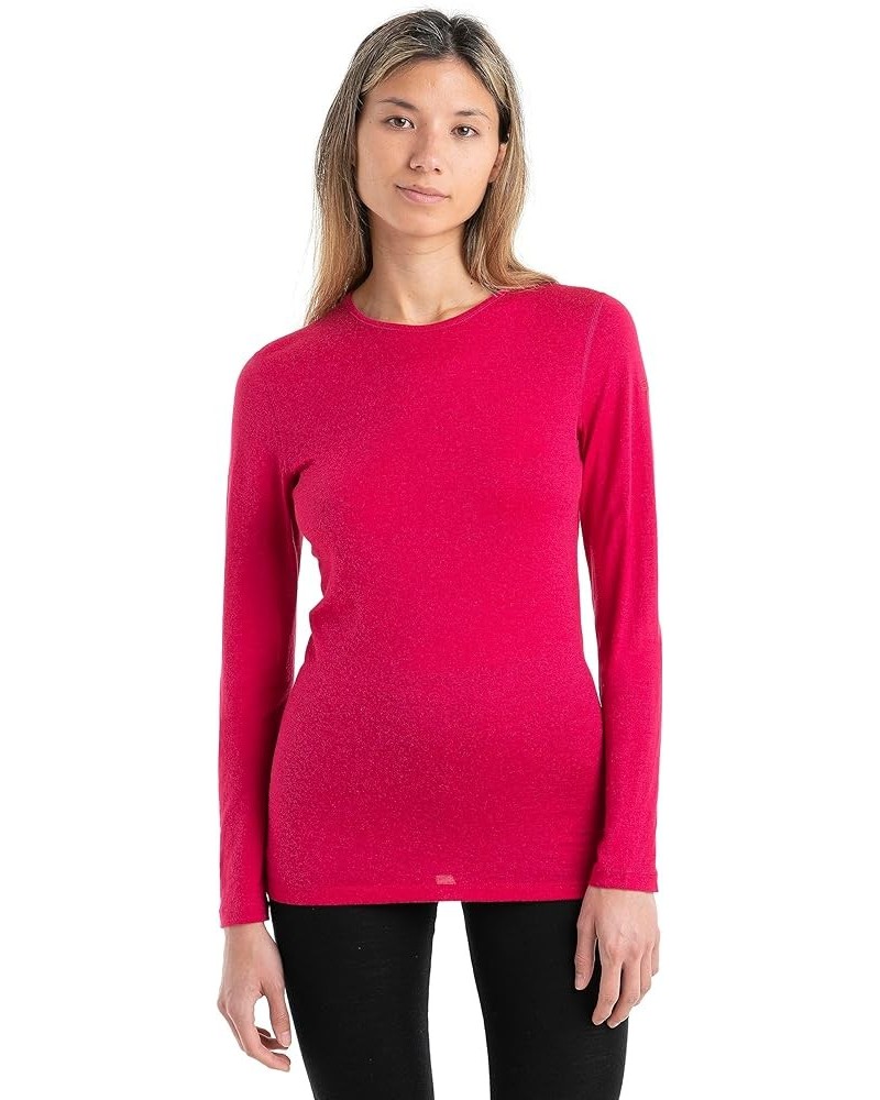 Icebreaker, 200 Oasis Lichen Long-Sleeve Crewe Top - Women's Electron Pink Large $45.42 Activewear