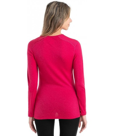 Icebreaker, 200 Oasis Lichen Long-Sleeve Crewe Top - Women's Electron Pink Large $45.42 Activewear