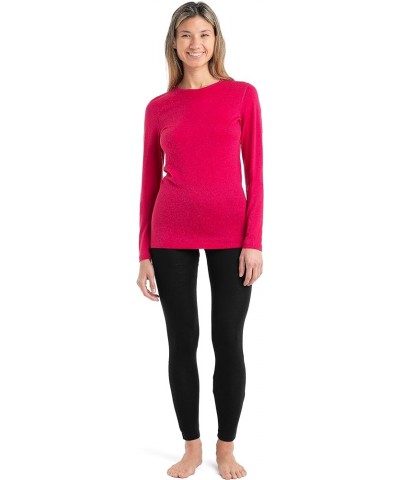 Icebreaker, 200 Oasis Lichen Long-Sleeve Crewe Top - Women's Electron Pink Large $45.42 Activewear