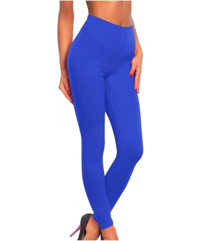 Women Leggings Christmas Pants Hip Lift Yoga Pants Elastic Waist Workout Trousers Lounge Leggings Fitness Stretch Pant Blue $...