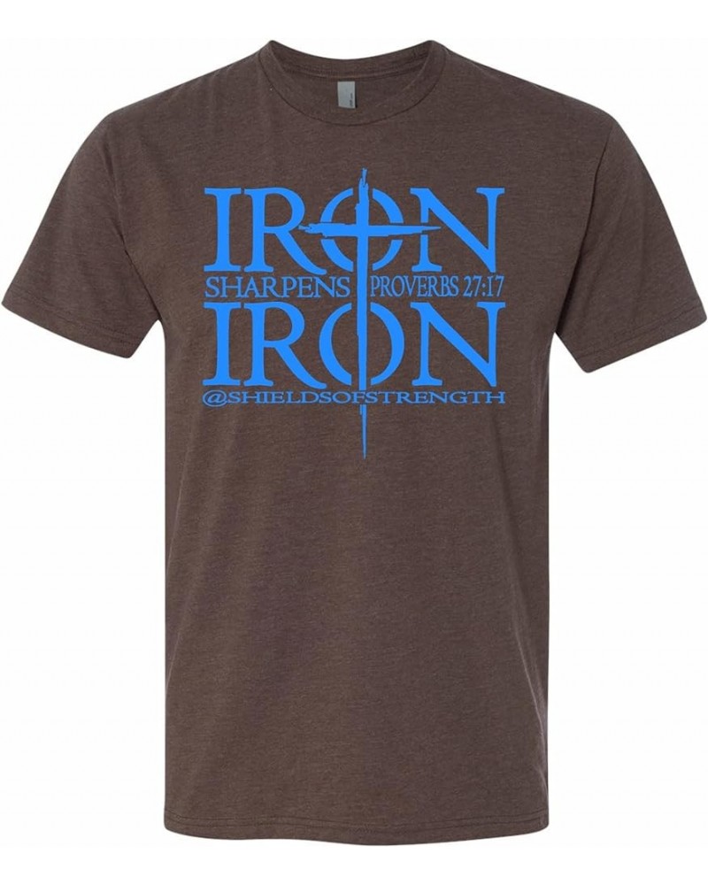 Iron Sharpens Iron Short Sleeve T-Shirt - Proverbs 27:17 Expresso $13.20 Tops