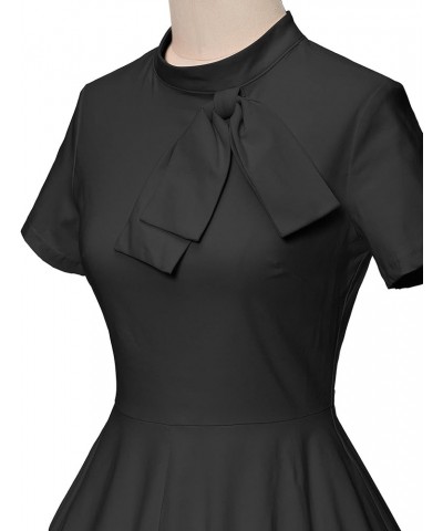 Women's 1950s Vintage Dresses Fit & Flare Dresses Audrey Hepburn Dress with Pocket Black $25.19 Dresses