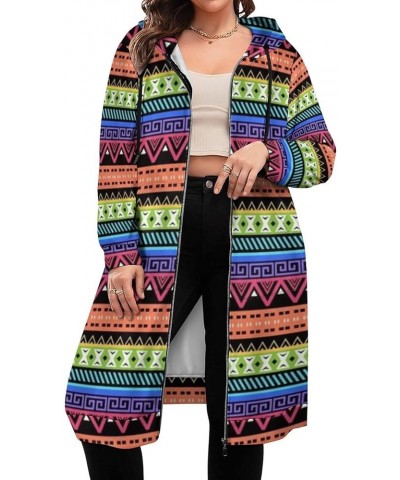 Women's Casual Boho Print Full Zip Up Hoodie Comfortable Long Hoodies Jacket Fashion Sweatshirt with Pockets Style-3 $26.12 H...