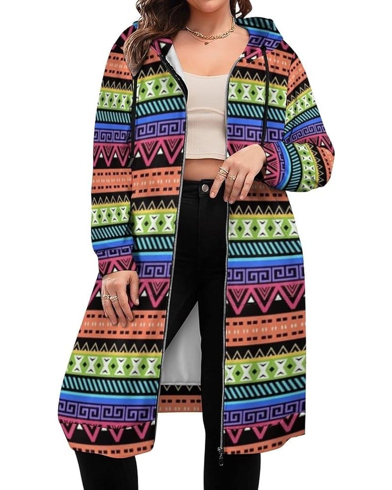 Women's Casual Boho Print Full Zip Up Hoodie Comfortable Long Hoodies Jacket Fashion Sweatshirt with Pockets Style-3 $26.12 H...