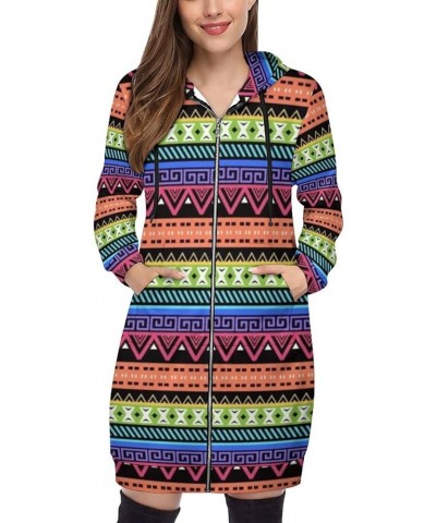 Women's Casual Boho Print Full Zip Up Hoodie Comfortable Long Hoodies Jacket Fashion Sweatshirt with Pockets Style-3 $26.12 H...