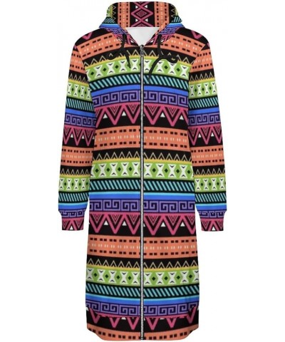 Women's Casual Boho Print Full Zip Up Hoodie Comfortable Long Hoodies Jacket Fashion Sweatshirt with Pockets Style-3 $26.12 H...