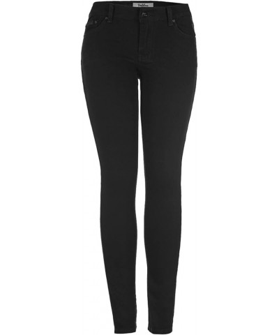 Women's Trendy Skinny 5 Pocket Stretch Uniform Pants Denim Black $15.75 Pants