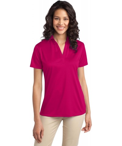 Ladies Silk Touch Performance Polo, Pink Raspberry, 2XL $11.00 Shirts