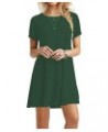 1 Or 2 Pack Women T-Shirt Short Sleeve Casual Summer Loose Flowy Dress 1-dark Green $23.59 Dresses