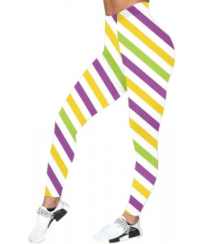 Mardi Gras Leggings for Women Strethy High Waisted Color Block Print Carnival Graphy Party Tights Yoga Pants Z01-yellow $6.78...