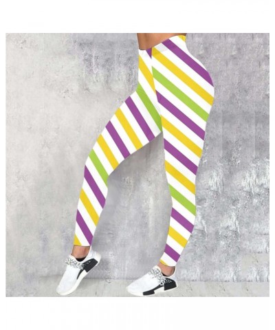 Mardi Gras Leggings for Women Strethy High Waisted Color Block Print Carnival Graphy Party Tights Yoga Pants Z01-yellow $6.78...