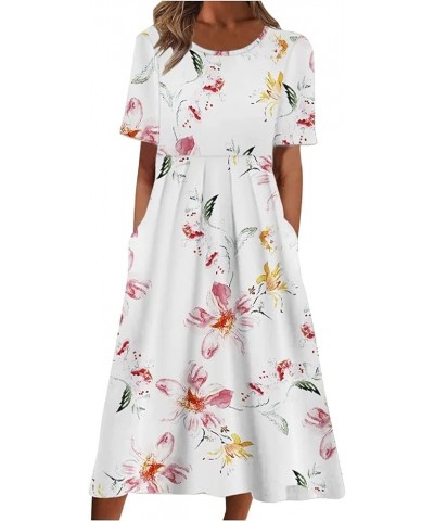 Summer Dresses for Women 2023 Long Sleeve Floral V Neck Maxi Dress Casual Fashion Beach Dresses 22 B-pink $11.50 Dresses