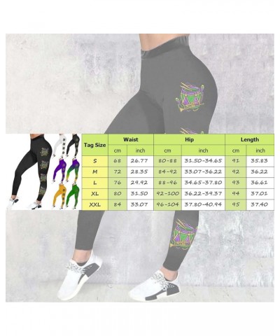 Mardi Gras Leggings for Women Strethy High Waisted Color Block Print Carnival Graphy Party Tights Yoga Pants Z01-yellow $6.78...