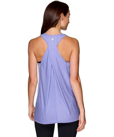 Active Women's Fashion Back Detail Flowy Yoga Tank Top Purple Iris $15.74 Activewear