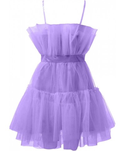 Tulle Dress Women Tutu Dress Birthday Dresses for Women Short Puffy Vintage Prom Dress Strapless Mesh Ruffle Cocktail Party P...