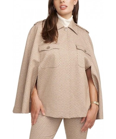 Women's Chevron Knit Cape Jacket Sandwood/White $30.19 Blazers