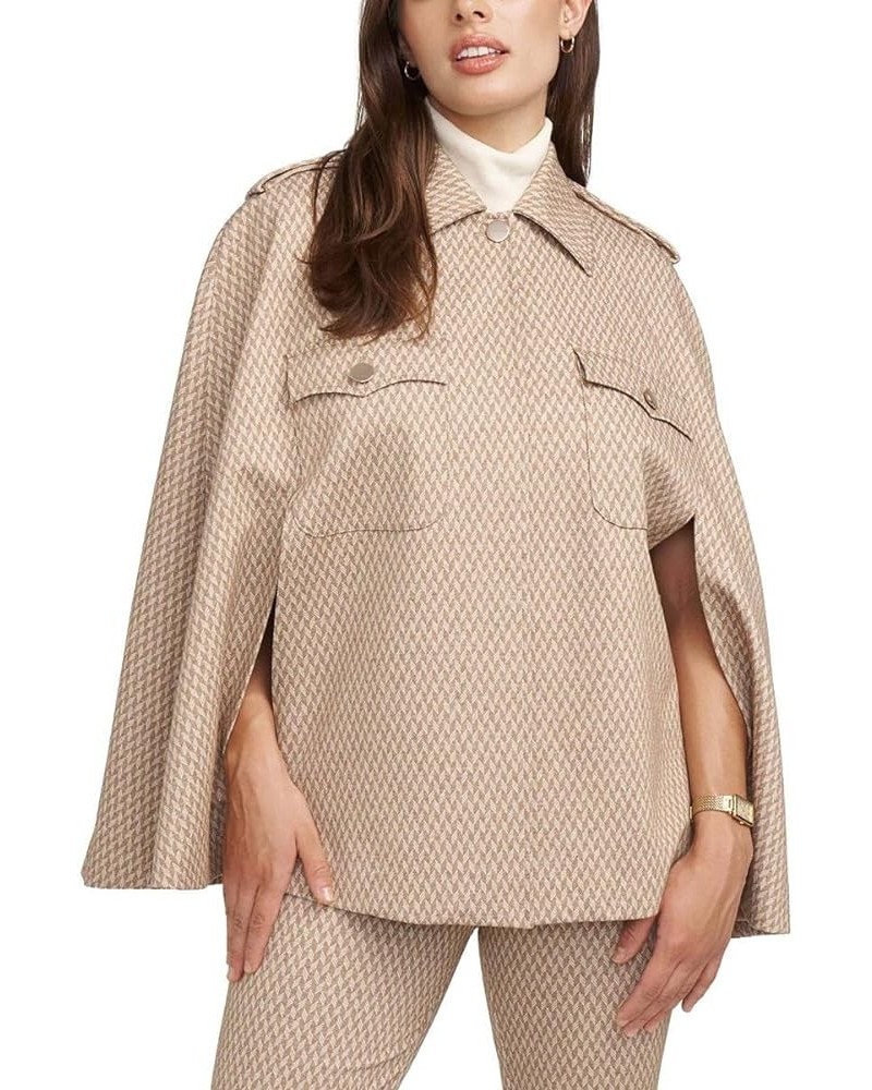 Women's Chevron Knit Cape Jacket Sandwood/White $30.19 Blazers