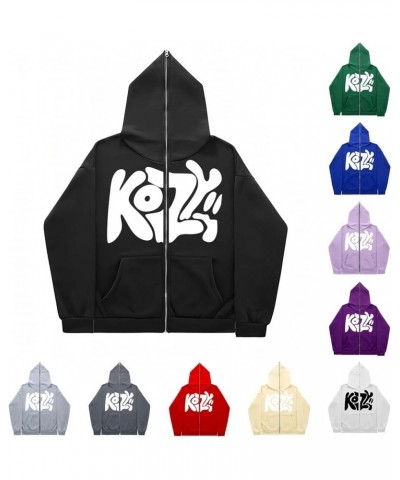 Y2K Hoodies Kozy Zip up Jacket Unisex Sweatshirt Coat Vintage Graphic Womens Fashion Hoodie Trendy Streetwear for Men Pp1 $13...