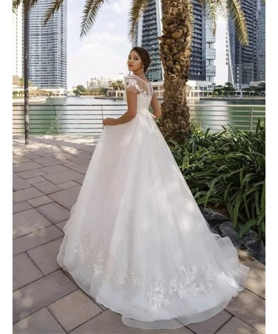 Women's Lace Mermaid Wedding Dresses for Bride 2024 Off Shoulder Bridal Gowns Appliques Wedding Gown with Sleeves WZY53 D-whi...