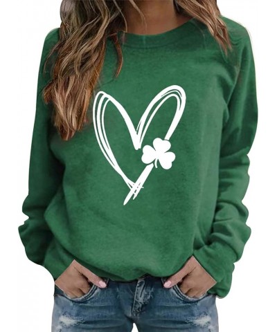 Women's St Patrick's Day T Shirts Shamrock Clover Print Long Sleeve Shirts Fashion Holiday for Women Green 2 $9.51 Underwear