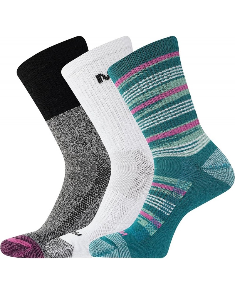 Men's and Women's Recycled Everyday Socks-3 Pair Pack-Repreve Mesh Crew - Pink Assorted $8.96 Activewear