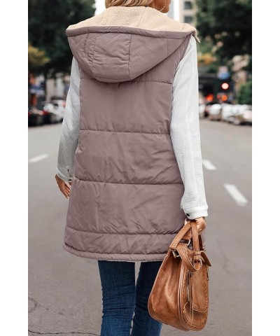 Womens Fleece Sherpa Jacket Zipper Hooded Long Vest Long Sleeve & Sleeveless Puffer Jacket Winter Fall Down Coat Pink $10.75 ...