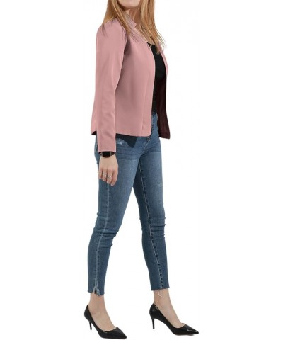 Womens Casual Business Blazers Open Front Long Sleeve Slim Work Office Blazer Jackets Pink $14.28 Blazers