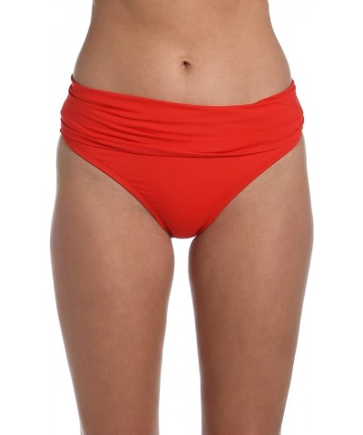 Women's Island Goddess Standard Banded Hipster Swimsuit Bottom Cherry $32.84 Swimsuits