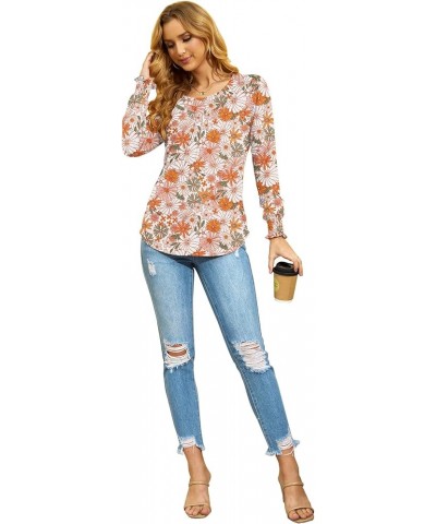 Womens Casual Long Sleeve Round Neck Tunic Tops Comfy Ruffle Cuffs Curved Hem Pleated Blouses T Shirt Slim Fit X01-18 $14.74 ...