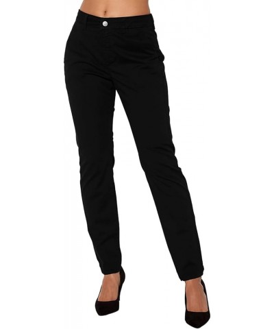 Pencil Pants for Women Dressy Front Button Stretchy Soft Skinny Regular Fashion Leggings with Pockets Black $7.49 Activewear