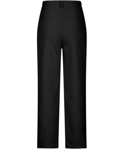 Pencil Pants for Women Dressy Front Button Stretchy Soft Skinny Regular Fashion Leggings with Pockets Black $7.49 Activewear