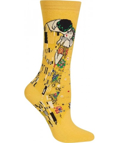 Women's Fun Famous Paintings Crew Socks-1 Pair Pack-Cool & Artistic Gifts The Kiss (Sunflower) $7.41 Socks