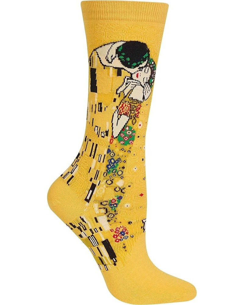 Women's Fun Famous Paintings Crew Socks-1 Pair Pack-Cool & Artistic Gifts The Kiss (Sunflower) $7.41 Socks