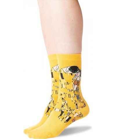 Women's Fun Famous Paintings Crew Socks-1 Pair Pack-Cool & Artistic Gifts The Kiss (Sunflower) $7.41 Socks