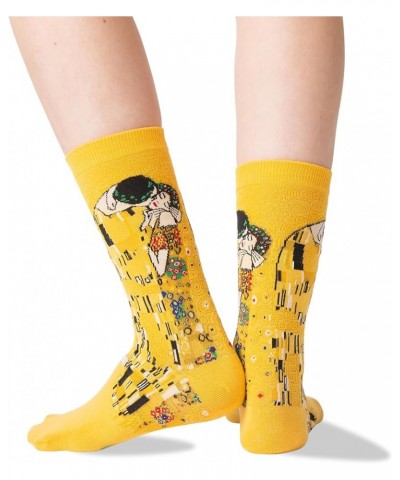 Women's Fun Famous Paintings Crew Socks-1 Pair Pack-Cool & Artistic Gifts The Kiss (Sunflower) $7.41 Socks