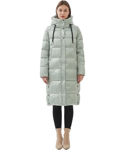 Women's long jacket winter coat for women long winter down coat warm down parka Light Green $51.30 Jackets