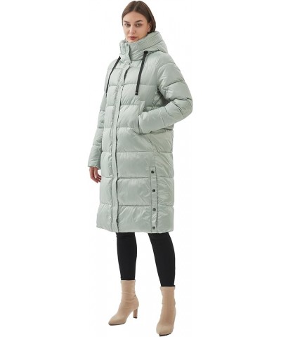 Women's long jacket winter coat for women long winter down coat warm down parka Light Green $51.30 Jackets