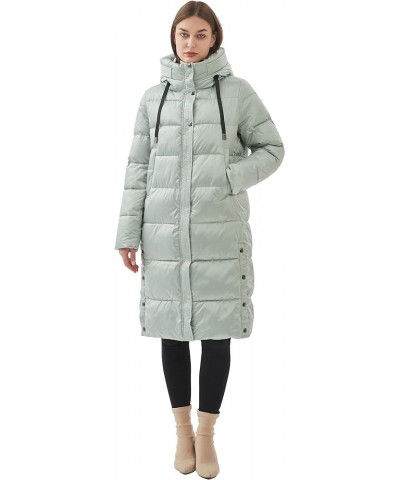 Women's long jacket winter coat for women long winter down coat warm down parka Light Green $51.30 Jackets