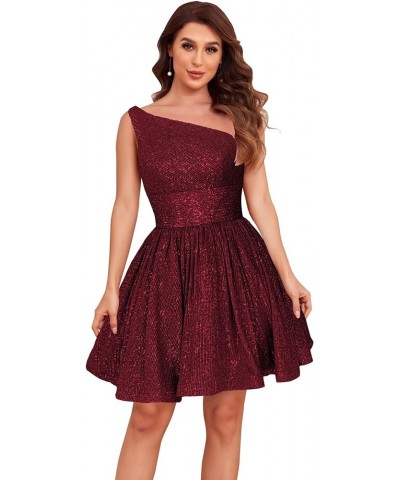 Sparkly Sequin Homecoming Dresses Short Prom Dresses V Neck Mini Cocktail Party Dress Burgundy $32.20 Dresses