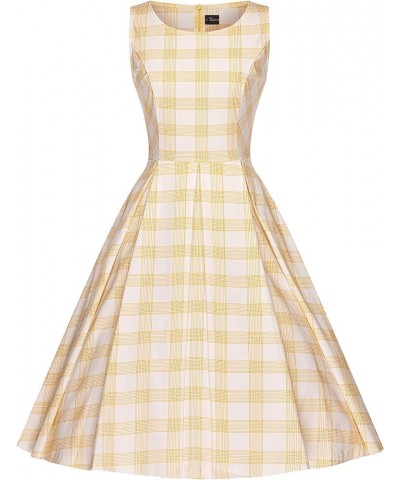 50S Retro Hostess Dress Cocktail Swing Tea Dress & Jacket Yelow Plaid $25.99 Dresses