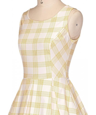 50S Retro Hostess Dress Cocktail Swing Tea Dress & Jacket Yelow Plaid $25.99 Dresses