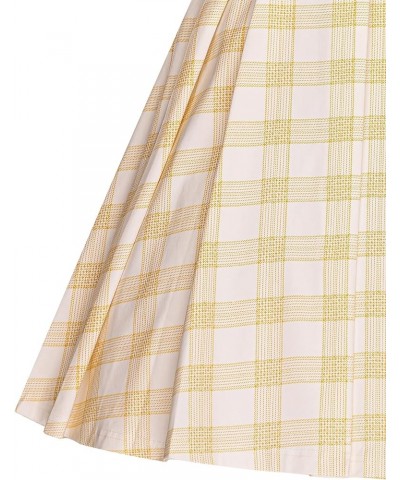 50S Retro Hostess Dress Cocktail Swing Tea Dress & Jacket Yelow Plaid $25.99 Dresses