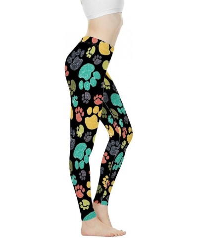 Long Yoga Pants for Women Tall Sexy Butt Lift Tights Leggings High Waist Sport Trousers Tummy Control XS-3XL Colorful Puppy P...