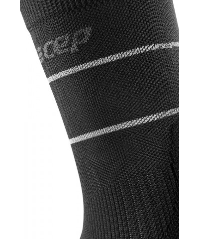 Women's Compression Reflective Socks | Mid Cut Socks Black $13.70 Activewear