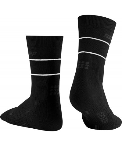 Women's Compression Reflective Socks | Mid Cut Socks Black $13.70 Activewear