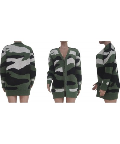 Camo Blazer Jacket for Women Lapel Long Sleeve Open Front Cardigan Coat Classic Pockets Overcoat Outwear Sweater Camo $19.35 ...